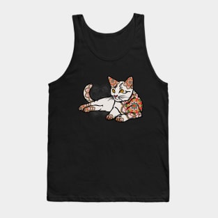 Mandala Tattoo Cat Tank Top